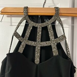 Windsor Black Dress with Silver Details
